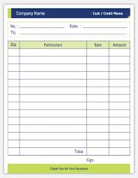 Restaurant Bill Format