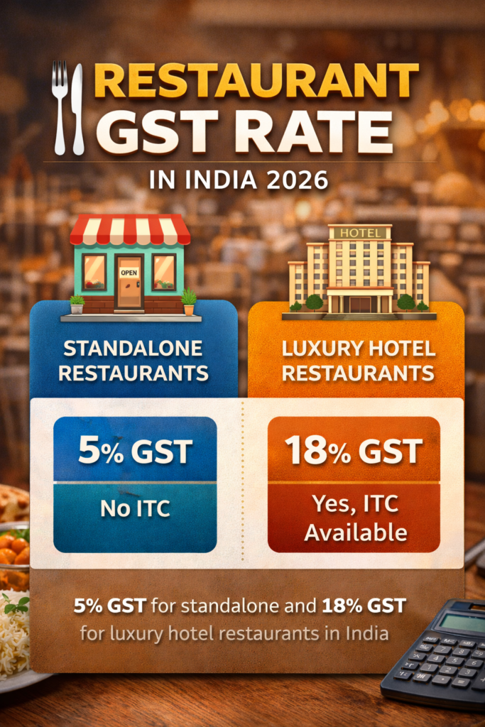 restaurant GST rate in India 5 percent vs 18 percent explained