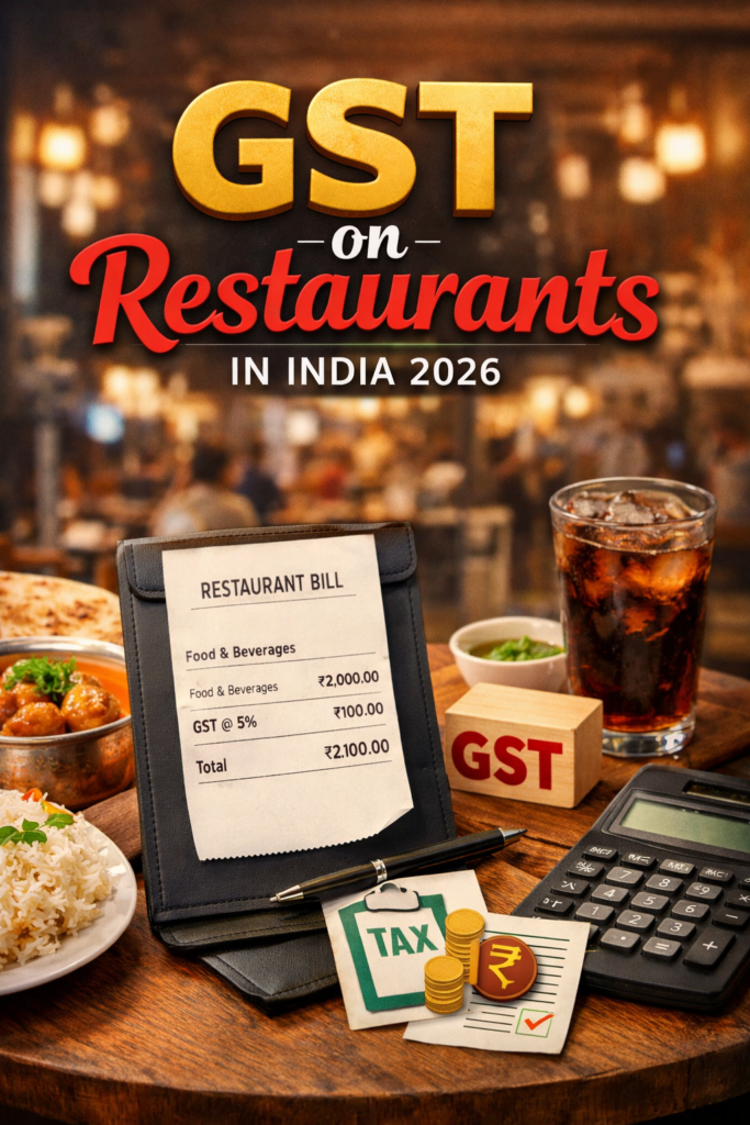 GST on restaurant in India 2026 with bill example and tax calculation